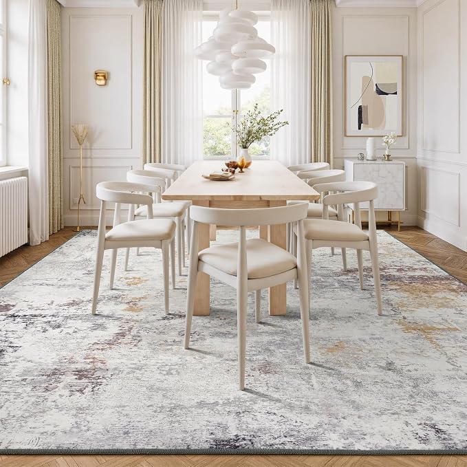 Rugflix 10x14 Area Rugs for Living Room, Washable Large Rug Stain-Resistant Low - Image 3