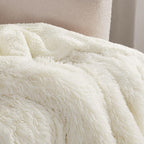 Bedsure GentleSoft Fuzzy Sherpa Faux Fur Twin Blanket Cream Cozy Gifts - Image 8