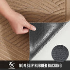 HIYARD Sturdy Front Door Mat, Absorbent Muddy Dirt Resist Welcome Door Mats - Image 3