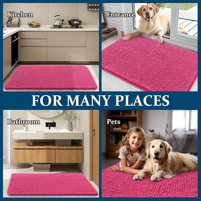 OLANLY Dog Door Mat for Muddy Paws 47x24, Absorbs Moisture and Dirt, Absorbent - Image 8