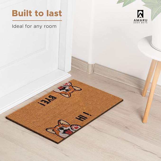 Hi-Bye Dog - 17"x29" - Coir Door Mat - Welcome Mats - Image 5
