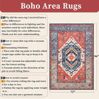 SERISSA 6x8 Area Rugs for Living Room, Large Washable Non-Slip Boho Rug - Image 2