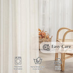 FMFUNCTEX Linen Sheer Pinch Pleated Curtains - Image 7