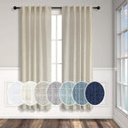 Flax Linen Curtains 38 Inch Wide by Pitalk