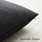 GIGIZAZA Black Velvet Pillow Covers 12x20, Decorative Lumbar Throw Pillows - Image 4