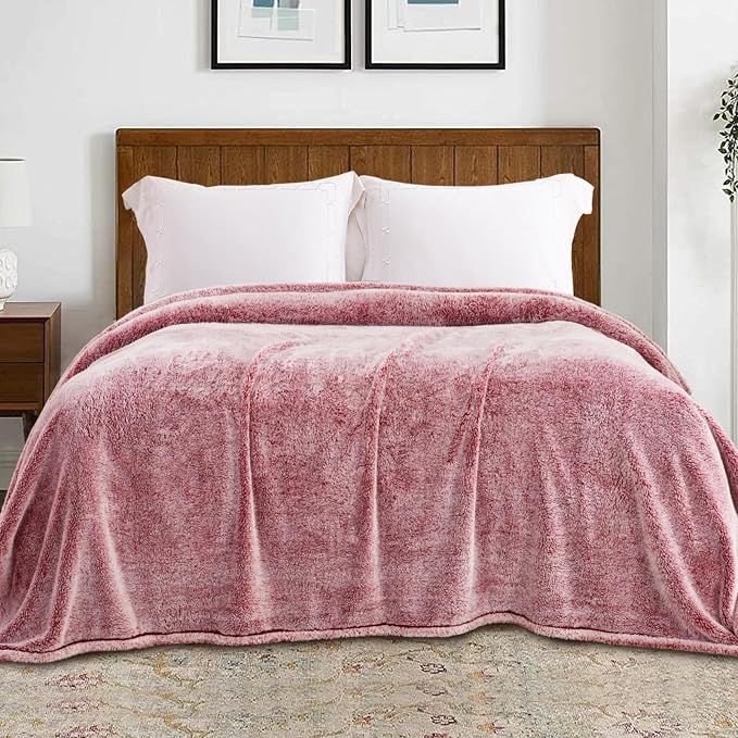 Exclusivo Mezcla Plush Fuzzy Fleece Throw Blanket Extra Large, Super Soft - Image 5