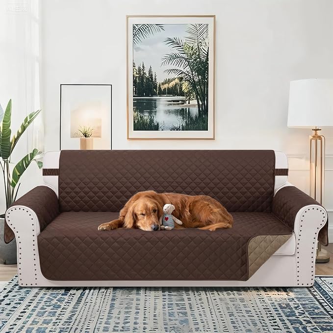 Reversible 4 Seater Sofa Cover 91 Inch Large Couch Cover Furniture Protector - Image 2