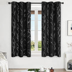 Deconovo Black Blackout Curtains, Thermal Insulated Soundproof Privacy Curtain - Image 2
