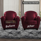 Leather Look Couch Cushion Covers Sofa Seat Slipcovers Sets Couches Furniture - Image 7