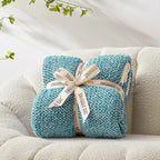 Snuggle Sac Super Soft & Reversible Heather Teal Blue Throw - Image 4