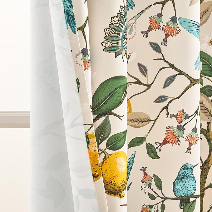 Topfinel Vintage Floral Curtains 72 Inches Long Boho French Country Grommet - Image 6