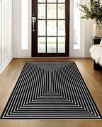 Latte&Fog 3x5 Entryway Rug Indoor, Modern Abstract Washable Area Rug, Boho Non by LatteFog
