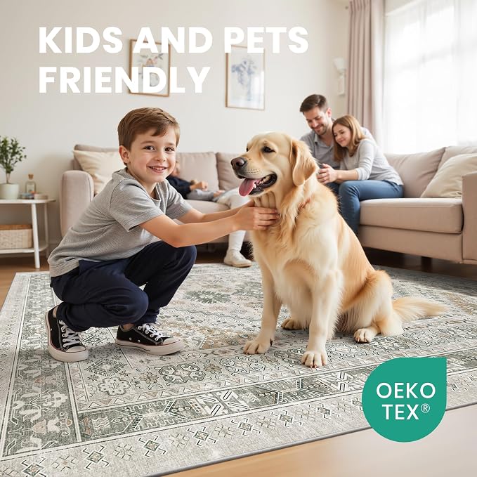 zesthome 6x9 Area Rug, Super Soft Washable Rugs - Image 7