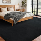 FinRèc 5x7 Washable Area Rugs for Bedroom Living Room, Low Pile Thin Rug Solid - Image 2