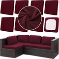 8Pcs Outdoor Cushion Covers, Patio Cushion Covers, Stretch Elastic Slipcovers by dreahoteztil