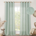 LAMIT Light Sage Linen Curtains 84 inch Length 2 Panels Set, Linen Textured by LAMIT