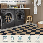 Lahome Colette Checkered Easy Jute Runner, 2x6 Kitchen Runner Rug Non Slip - Image 5