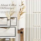 Extra Long Cream Linen Curtains 108 Inches Long 2 Panels Set - Image 3