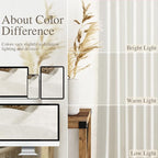 Cream Natural Linen Curtains 92 Inch Length 2 Panels Set - Image 4