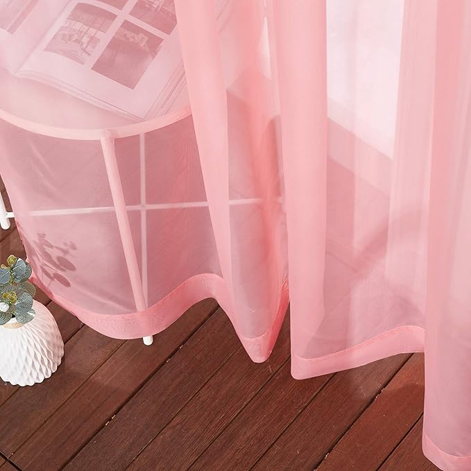 NICETOWN Coral Sheer Curtains L63 inches - Image 5