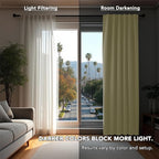 Deconovo Blackout Curtains, Thermal Insulated, W70 x L108 2 Panels, Back Tab - Image 3