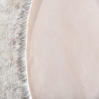 ORINOVA White and Grey 4X6 Faux Sheepskin Shag Fur Runner Rugs - Image 8