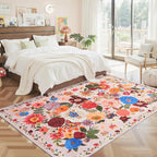 Pink/Beige Living Room Rugs, Area Rugs 5x8 Rug - Image 8