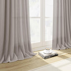Nanspring Stone Grey Linen Curtains 96 Inches Long - Image 5