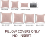 Fancy Homi 2 Packs Blush Pink Big Decorative Throw Pillow Covers 24x24 Inch - Image 6
