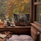 Rustic William Morris Inspired Autumn Forest Decor Pillow Covers 18x18 - Image 2