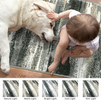 Lansny Modern Abstract Entryway Rug Indoor 2x3 Washable Rug Non-Slip Soft Small - Image 7