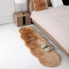 linmopm Faux Fur Rug Sheepskin Shag Fluffy Fuzzy Beige 2x6 ft Runner Rugs - Image 4