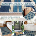 Striped Outdoor Rug - Image 7