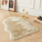 AMTOVO Faux Fur Rug, Fluffy Sheepskin Rug, Fuzzy Ultra Soft 2 x 3 ft Shag Rugs - Image 2