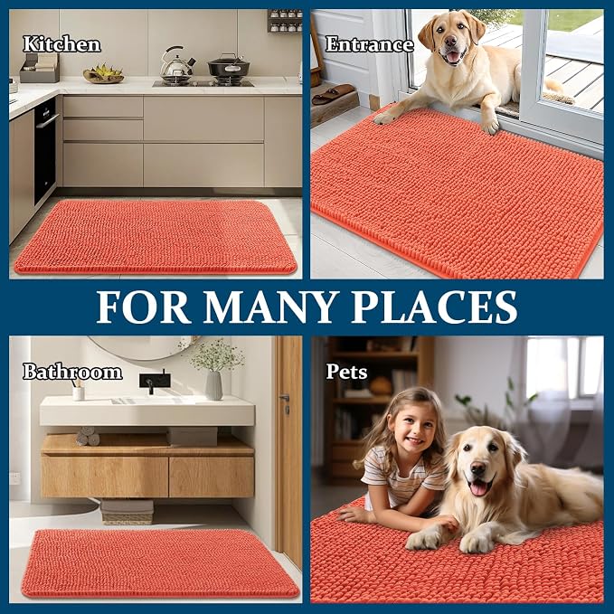 OLANLY Dog Door Mat for Muddy Paws 45x27, Absorbs Moisture and Dirt, Absorbent - Image 8
