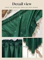 Molaxhome Swag Curtain 51 inch Length Rod Pocket Scalloped Curtain Valance - Image 7