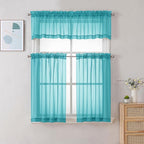 Chyhomenyc Turquoise Sheer Valances - Image 2