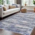 KOZYFLY Washable Area Rug 5x7 Modern Ombre Living Room Thin Area Rug Non-Slip by KOZYFLY