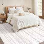 Nakagishi 8x10 Area Rugs Living Room: Washable Boho Large Neutral Soft - Image 5