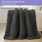 Bigacogo Chunky Knit Throw Blanket - Image 5