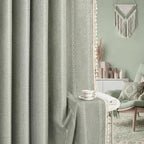 Sage Green Boho Blackout Curtains 2 Panels 84 Inch - Image 8