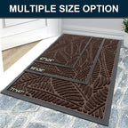 Colorxy Waterproof Doormat, Sturdy Natural Rubber Front Door Mats, Non Slip Low - Image 7