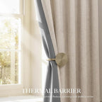 RYB HOME Warm Sand 100% Blackout Curtains - Image 4