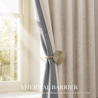 RYB HOME Warm Sand 100% Blackout Curtains - Image 4