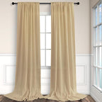 Tan Brown Linen Curtains 108 Inches Long - Image 9