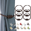 BEL AVENIR Magnetic Curtain Tiebacks, Decorative Drapery Holdbacks Modern Woven by BELAVENIR