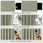 Sage Green 100% Blackout Curtains 63 Inch Length 2 Panels Set - Image 5