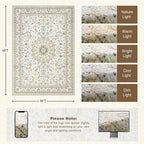 6x9 Area Rugs Living Room Rug: Washable Vintage Boho Rug No Slip Stain - Image 2
