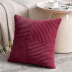 Fancy Homi 2 Packs Burgundy Euro Decorative Throw Pillow Covers 26x26 Inch - Image 2