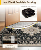 RELEANY Area Rugs 3'x7' Runner Rug Non Slip Washable - Image 6